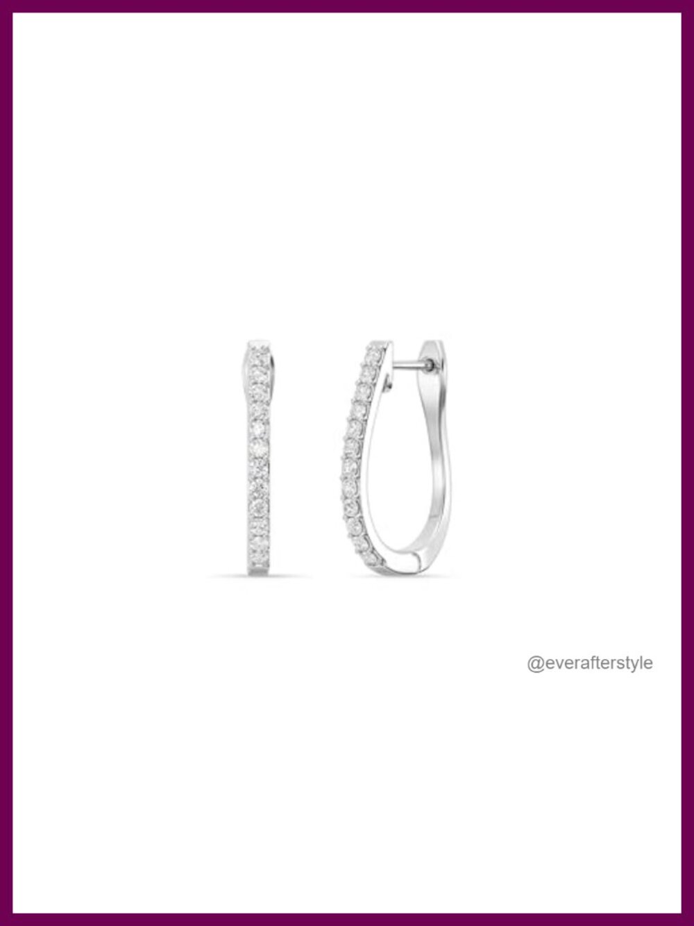 Lab-Grown Diamond Hoop Earrings 925 Sterling Silver 14KT Yellow Gold Plated